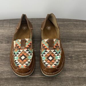 Ariat Women's Geometric Pattern Shoes - Brown and Multicolor Cruisers